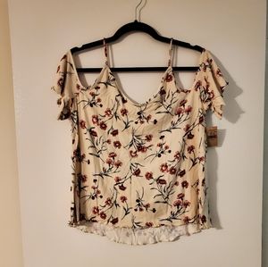 American Eagle Flowy Off the Shoulder Top XL NWT